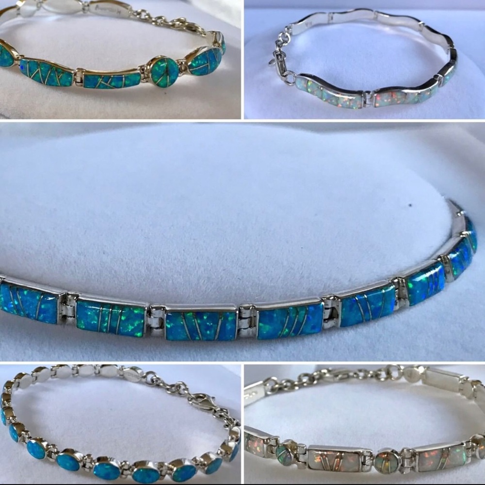 NWT Multi Shape Light Gilson Opal Bracelet - Picture 5 of 8